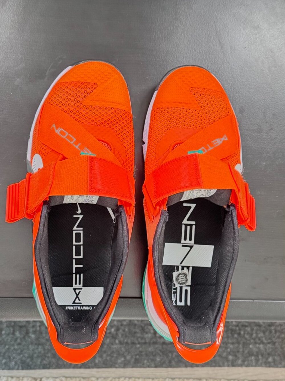 Nike Metcon 7 FlyEase Bright Crimson Orange & White Men's US 11 & Socks /Shorts - Picture 3 of 8